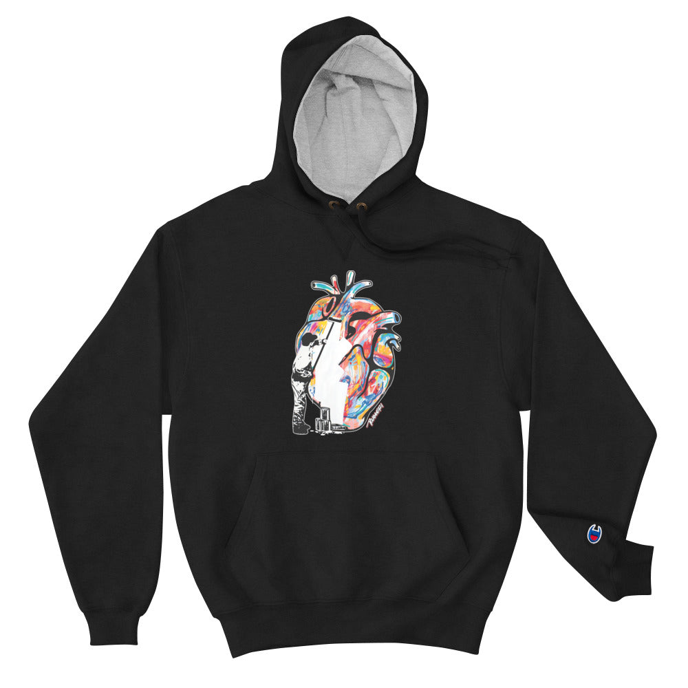 【PORTERNA】Holden Layered Hoodie T-Shirt Knockout Relaxed Hoodie Jet black | NXP