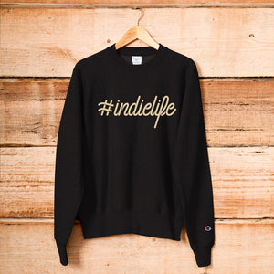 Classic "Hashtag Indie-Life Champion Crewneck Sweatshirt