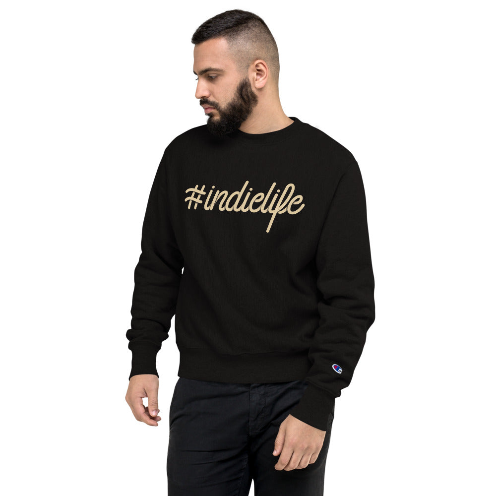 Classic "Hashtag Indie-Life Champion Crewneck Sweatshirt